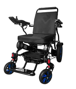 KWK D09 Style-Heavy Duty Electric Wheelchair - 21'' Seat Width - Black (Sky Edition)