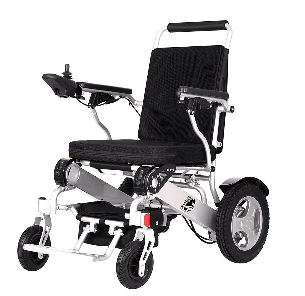 Heavy Duty Electric Wheelchair - 21'' Seat Width - Silver (Adjustable Backrest)