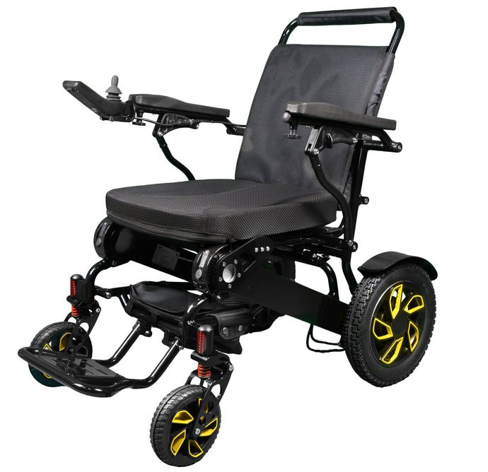 KWK D09 Style-Heavy Duty Electric Wheelchair - 21'' Seat Width - Black (Sunshine Edition)