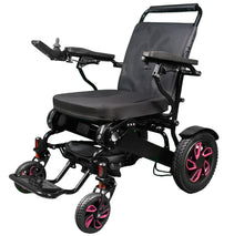 Load image into Gallery viewer, KWK D09 Style-Heavy Duty Electric Wheelchair - 21&#39;&#39; Seat Width - Black (Rose Edition)