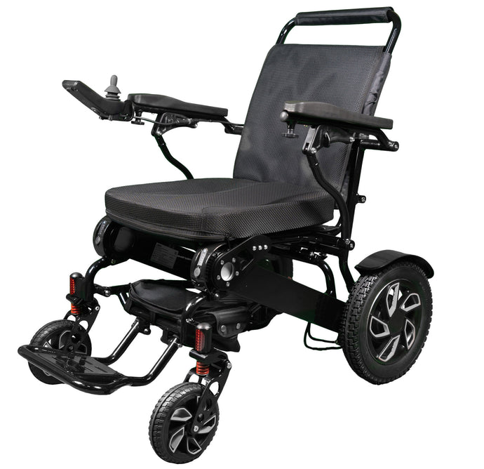 KWK D09 Style-Heavy Duty Electric Wheelchair - 21'' Seat Width - Black (Pearl Edition)