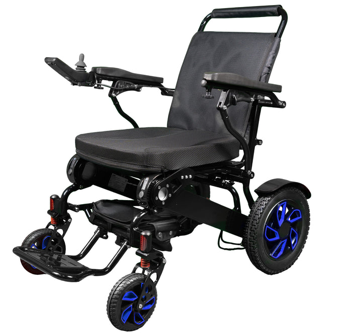 KWK D09 Style-Heavy Duty Electric Wheelchair - 21'' Seat Width - Black (Sky Edition)