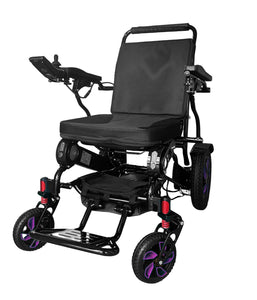 KWK D09 Style-Heavy Duty Electric Wheelchair - 21'' Seat Width - Black (Amethyst Edition)