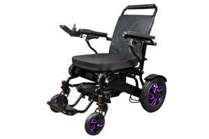 KWK D09 Style-Heavy Duty Electric Wheelchair - 21'' Seat Width - Black (Amethyst Edition)