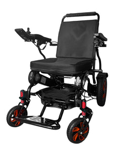 KWK D09 Style-Heavy Duty Electric Wheelchair - 21'' Seat Width - Black (Flame Edition)