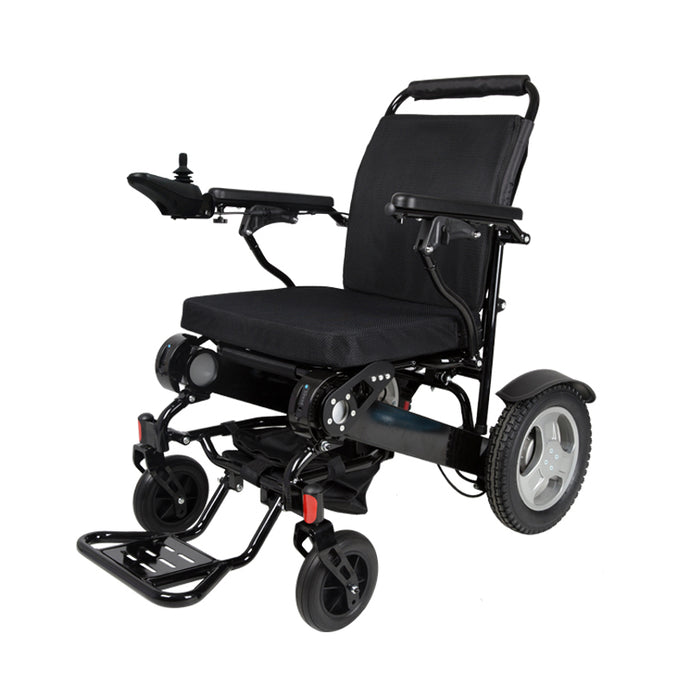 Heavy Duty Electric Black Wheelchair with Large Seat - KiwiK