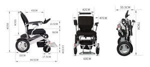Super Heavy Duty Electric Black Wheelchair - KiwiK