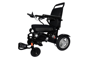 Heavy Duty Electric Black Wheelchair with Large Seat - KiwiK