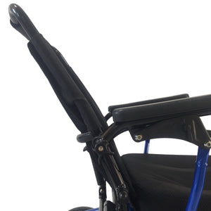 Heavy Duty Electric Blue Wheelchair - 18'' Armrest Distance - KiwiK