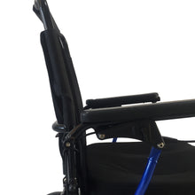 Load image into Gallery viewer, Heavy Duty Electric Blue Wheelchair - 18&#39;&#39; Armrest Distance - KiwiK